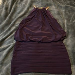 Cache’ mini dress sz12 purple